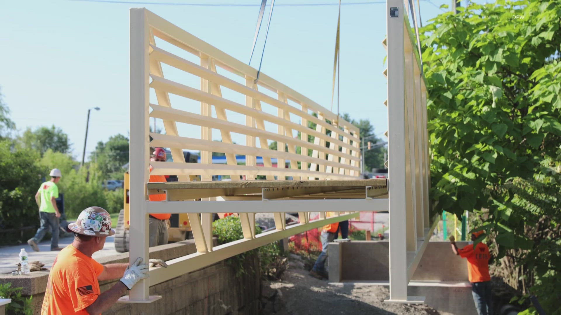 A pedestrian bridge near 42nd and Mitthoeffer has finally been fixed after families raised safety concerns earlier this year.