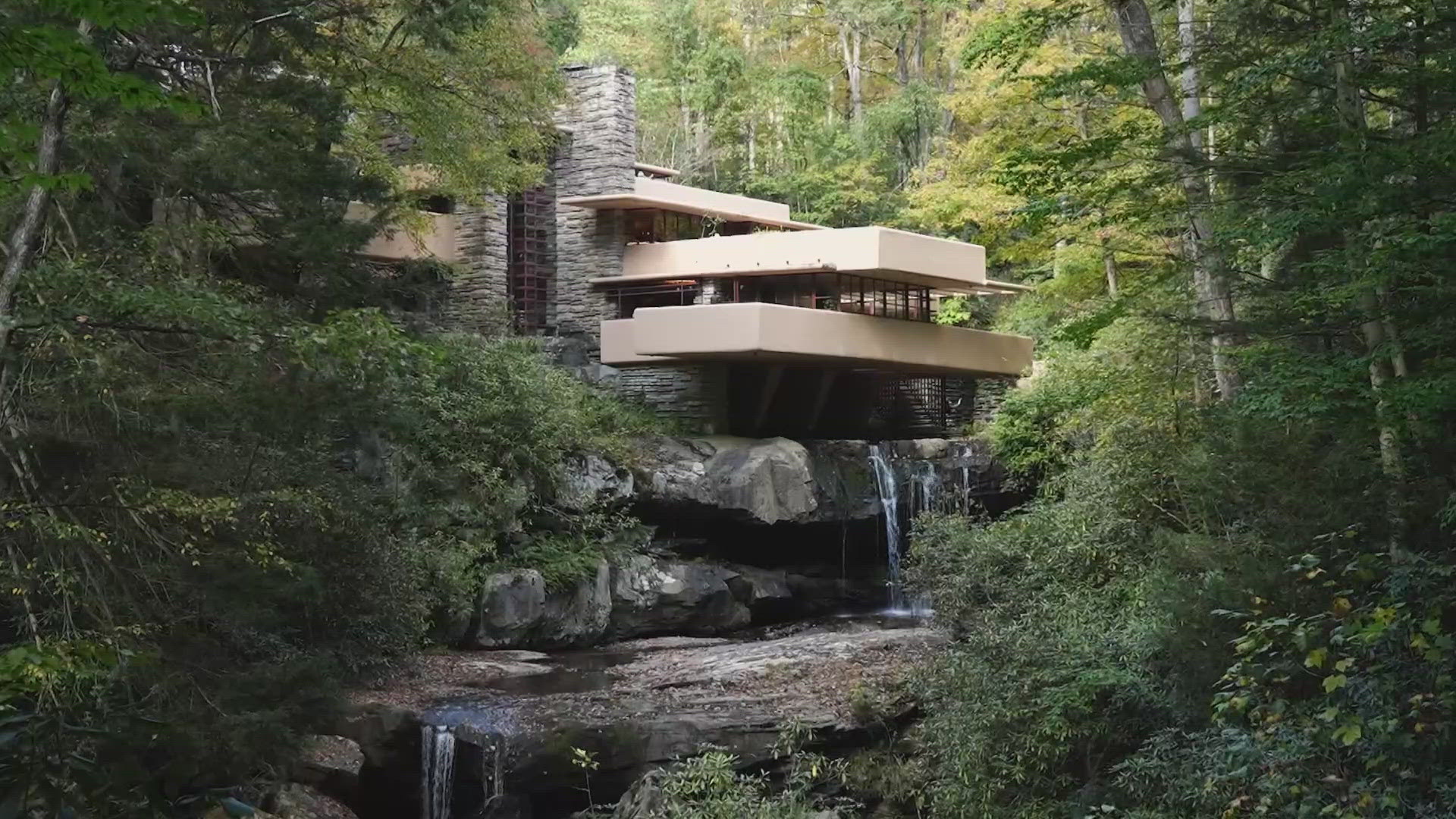 This Pennsylvania home was designed to be a part of nature... and a waterfall!