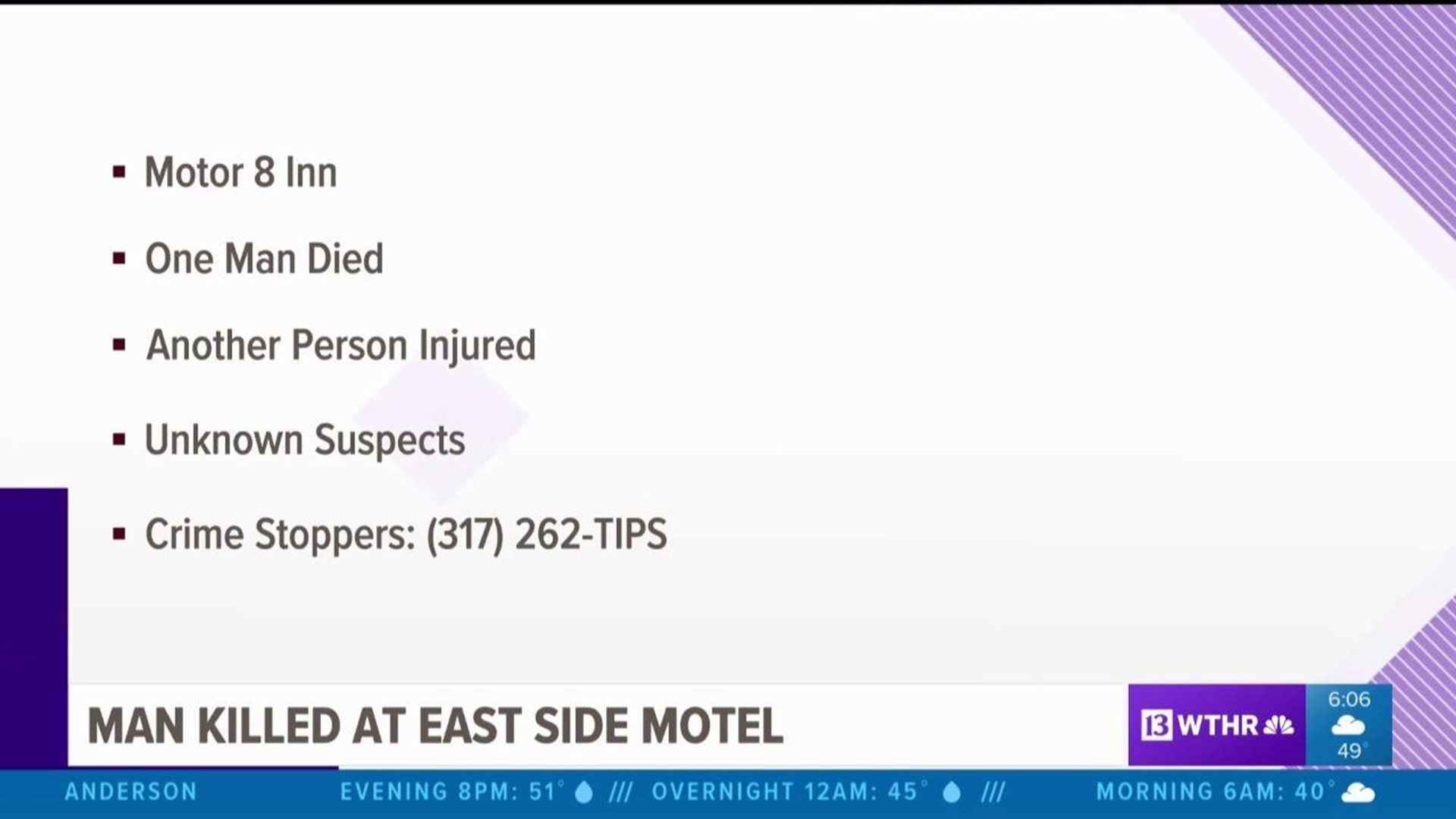 Man killed at East side motel