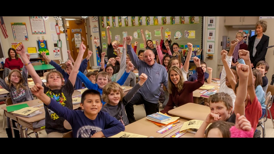 Chuck, Angela visit Fisher Elementary in Speedway