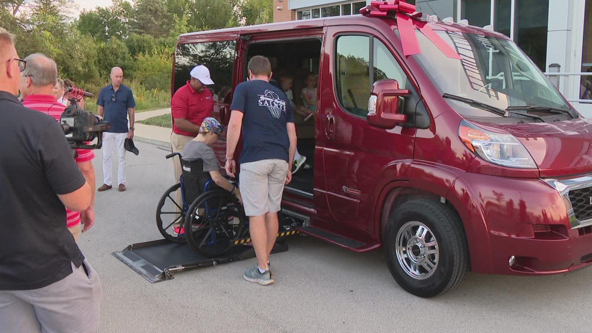 A wheelchair-accessible van donated to a Carmel family is giving them a new lease on life.