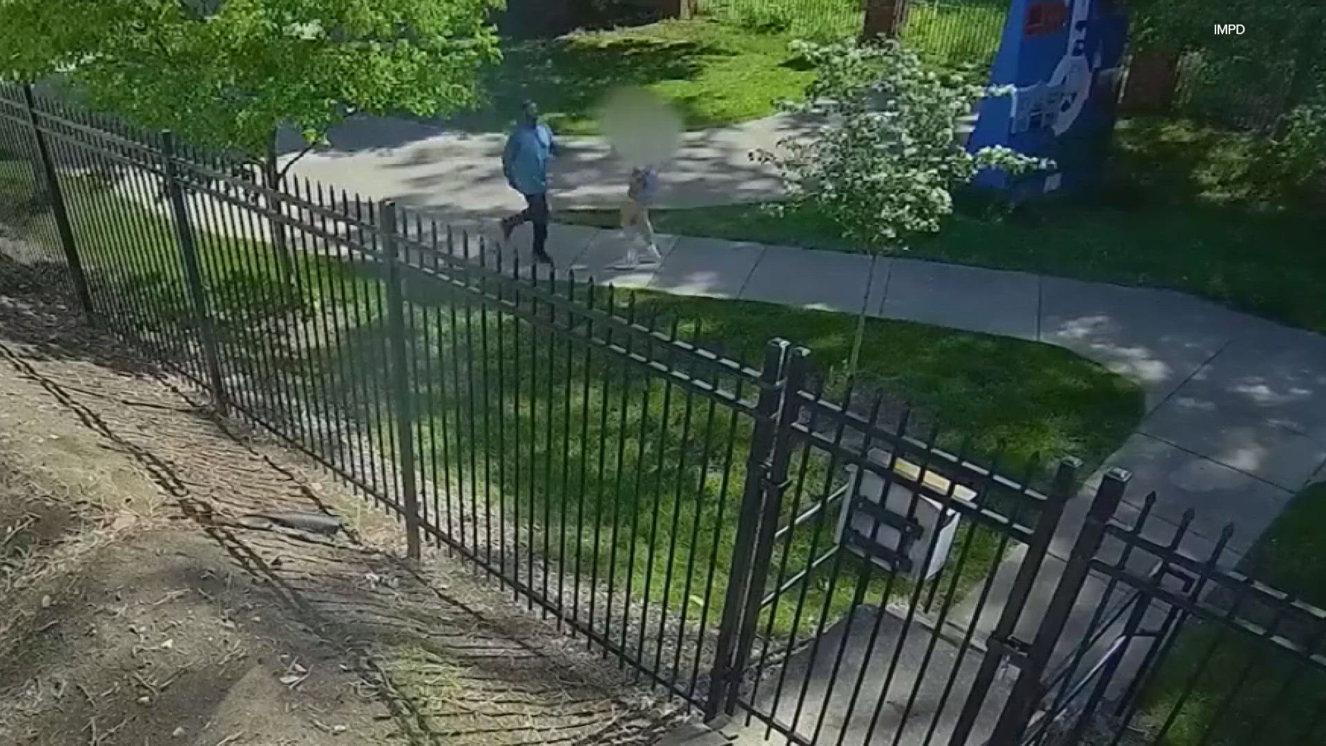 IMPD just released video showing a man chasing and grabbing a woman near Dorman Street on the near eastside of Indy.