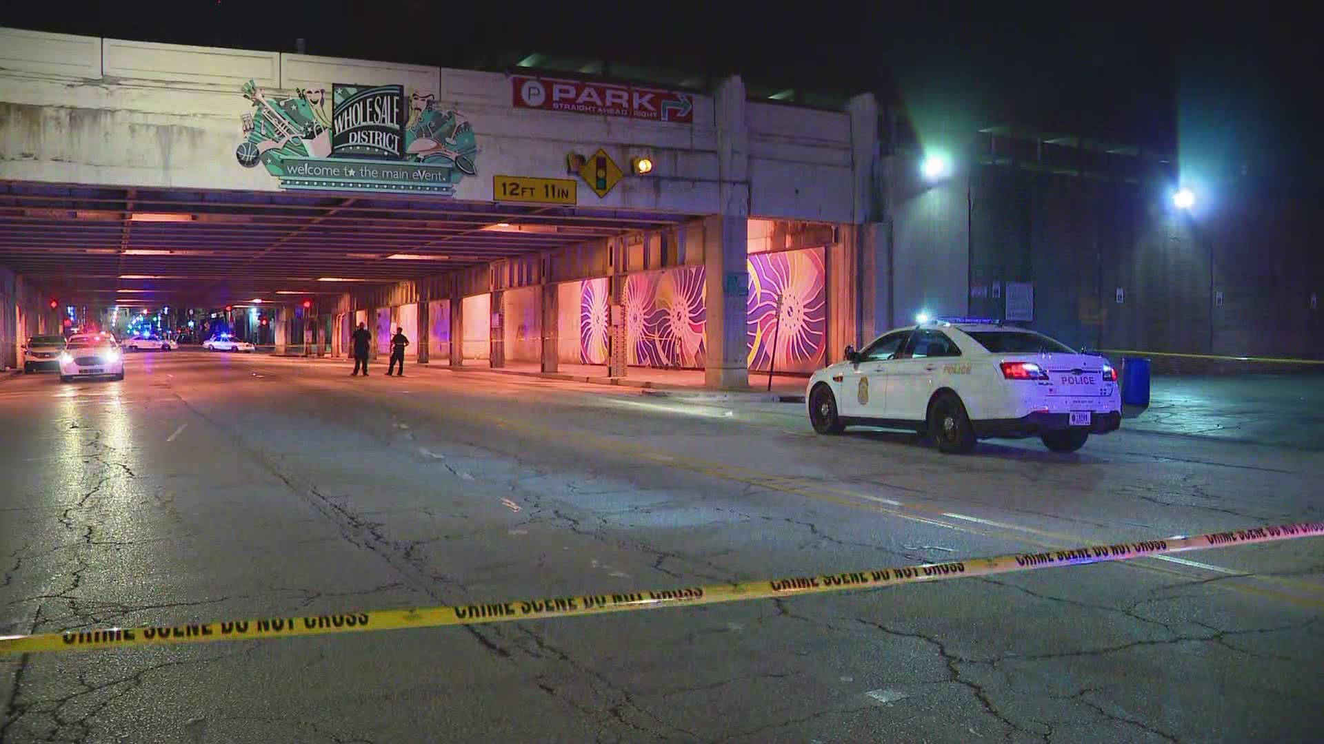 IMPD is investigating a shooting where a man was found shot at Meridian and South streets downtown.