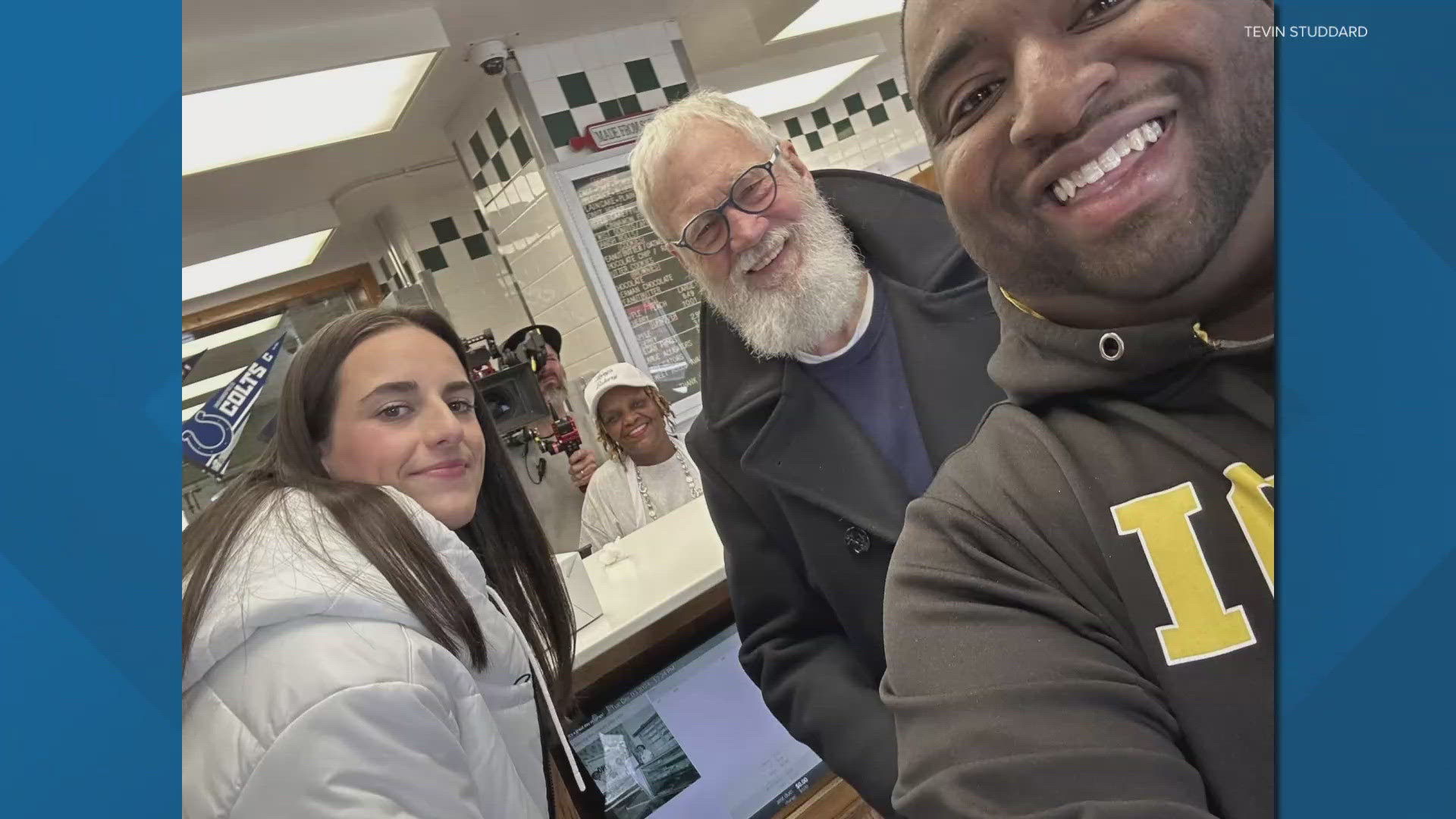 Two of Indy's famous faces were together Tuesday at one of the city's favorite places.