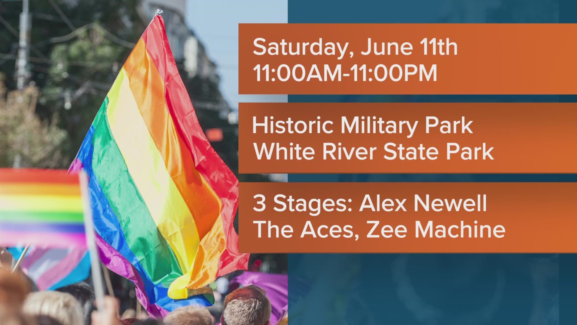 Indy Pride Festival, presented by Salesforce, will be held Saturday, June 11 from 11 a.m. to 11 p.m. at Historic Military Park at White River State Park.