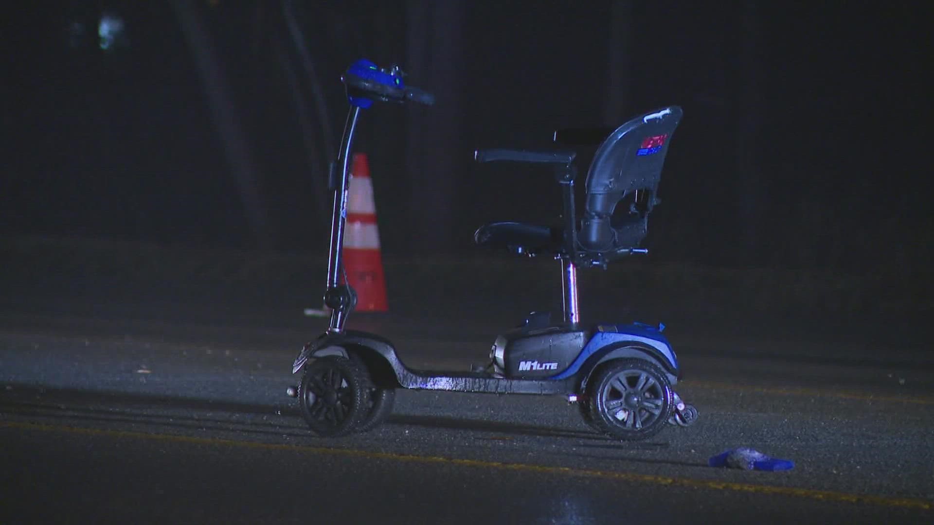 Metro Police are trying to figure out who hit a man riding a scooter this morning leaving him seriously injured.