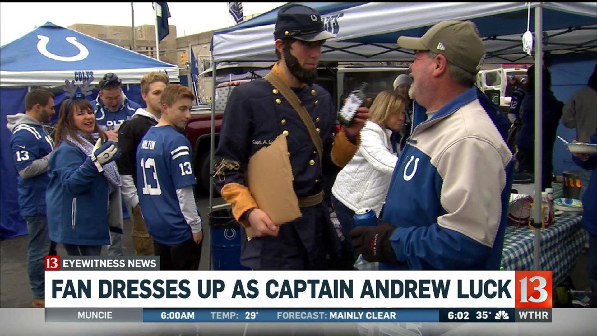 Fan dresses as Captain Andrew Luck