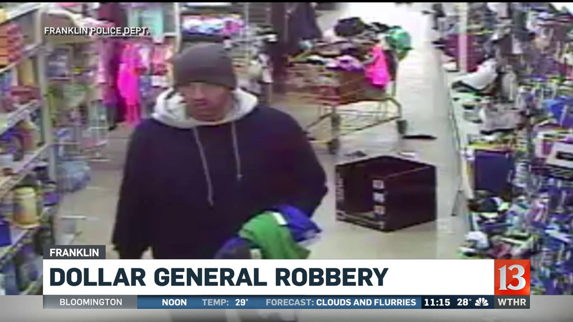 Franklin police looking for suspect accused of robbing Dollar General