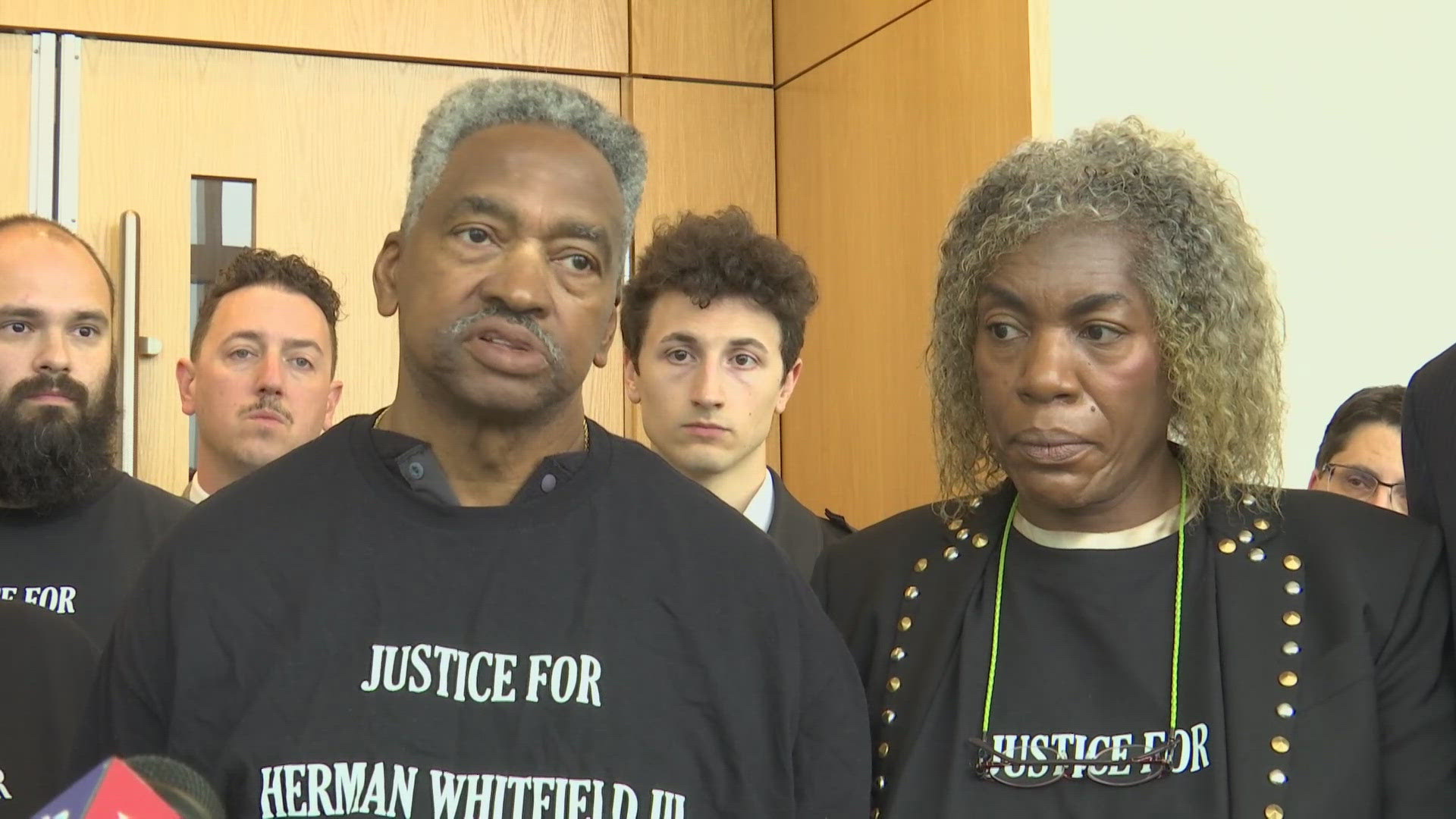 13News reporter Rich Nye was with the Whitfield family Monday morning, waiting outside the courtroom for the ruling.