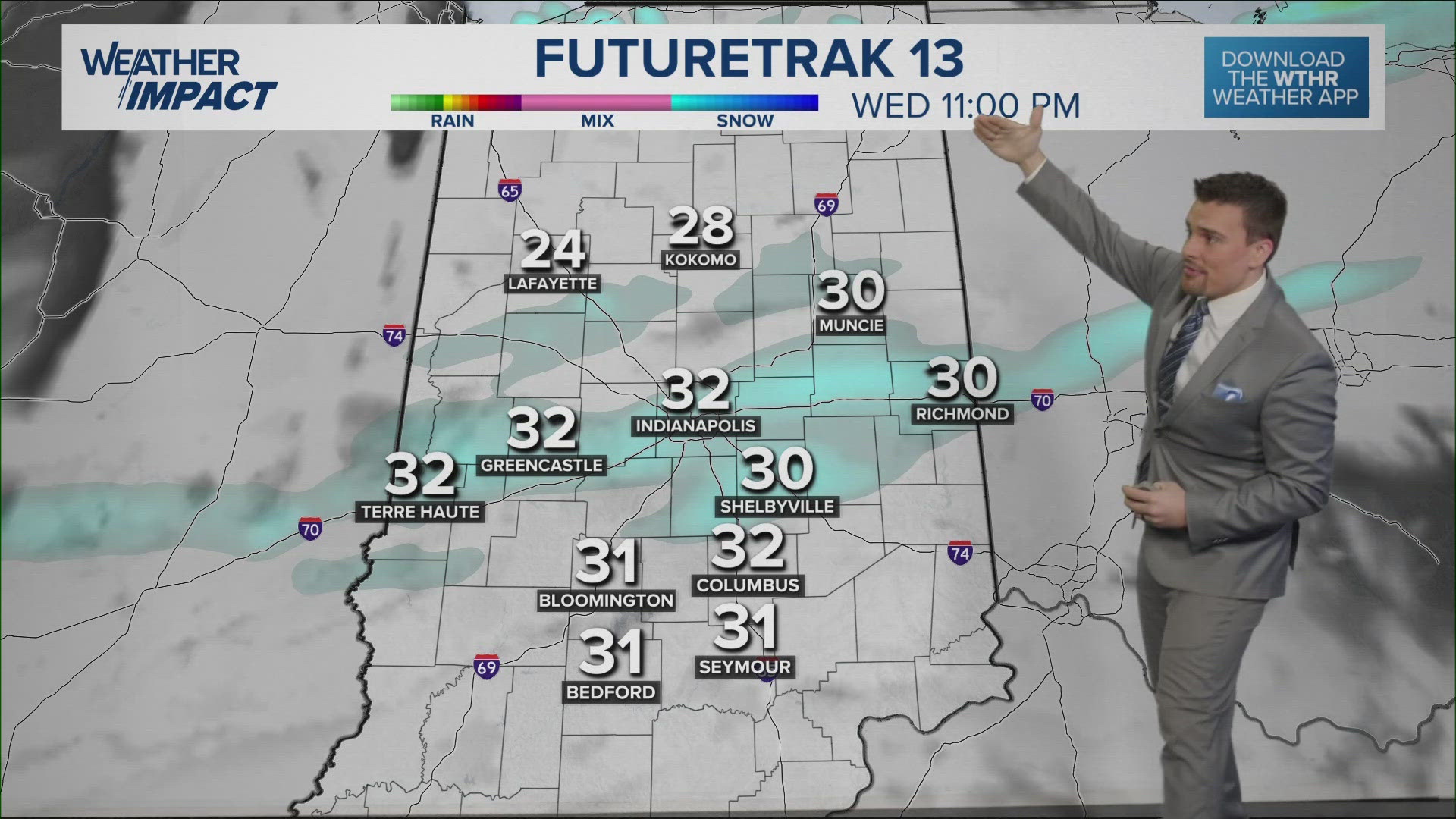 Another cold front, another round of light snow hits Indiana tonight ...