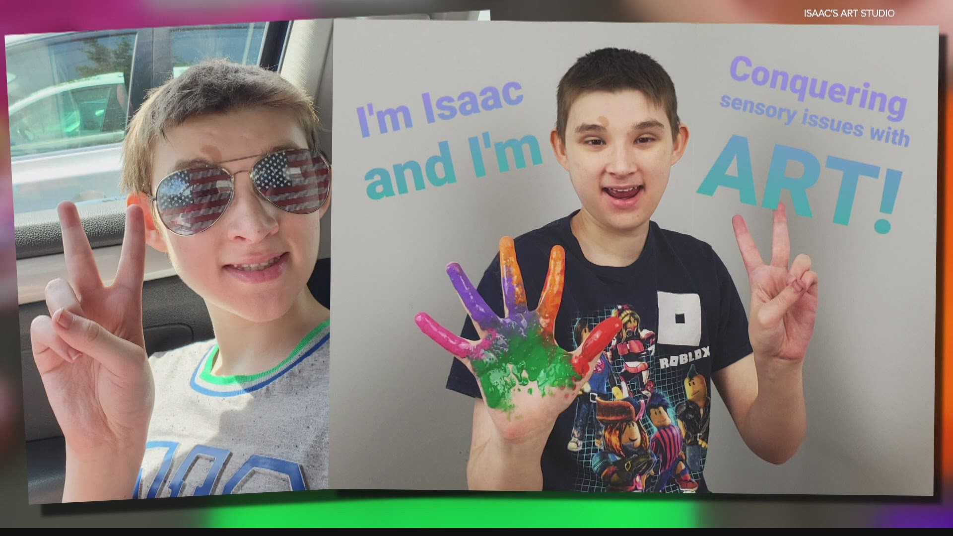 13-year-old Isaac Stark, a student, artist and YouTuber, wants people to find their artistic side.