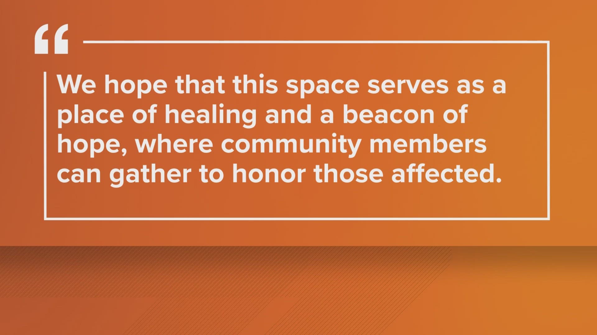 "We hope that this space serves as a place of healing and a beacon of hope," a FedEx spokesperson said in a statement.