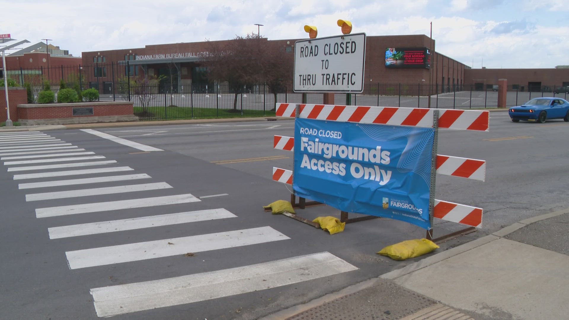 A big construction project is underway closing parts of Fall Creek Parkway near the state fairgrounds on the north side of Indy.