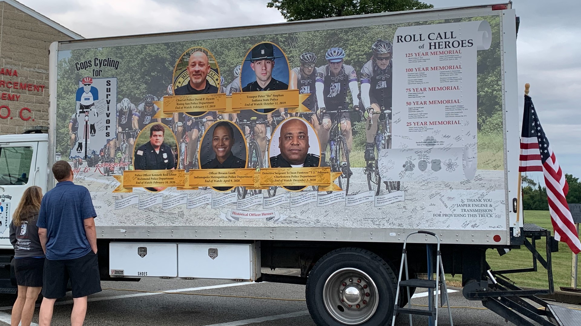 Dozens of cyclists hit the pavement Saturday for a special event to honor and remember Indiana law enforcement officers who've given the ultimate sacrifice.