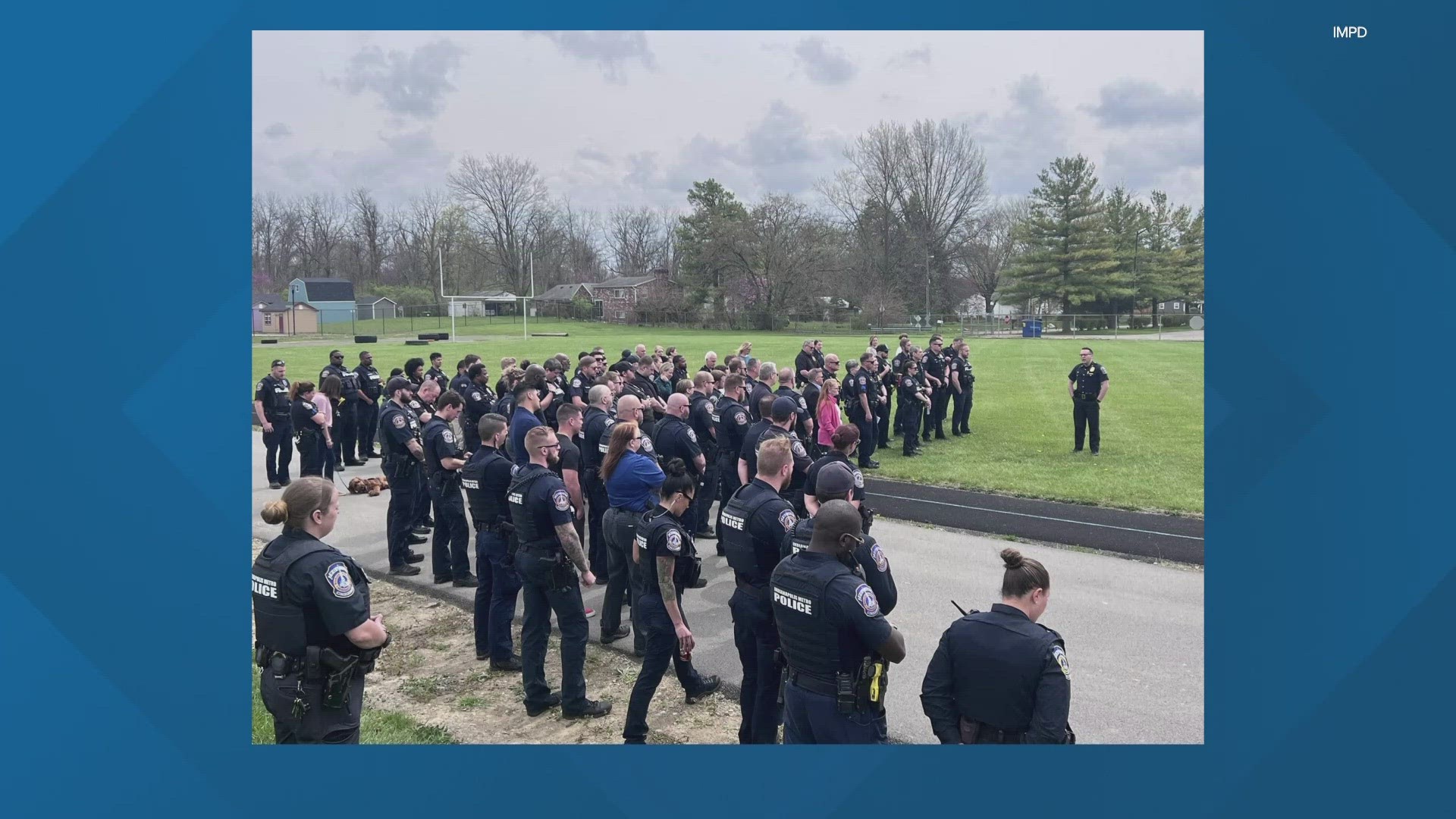 Officers gathered at the training academy to honor her memory.