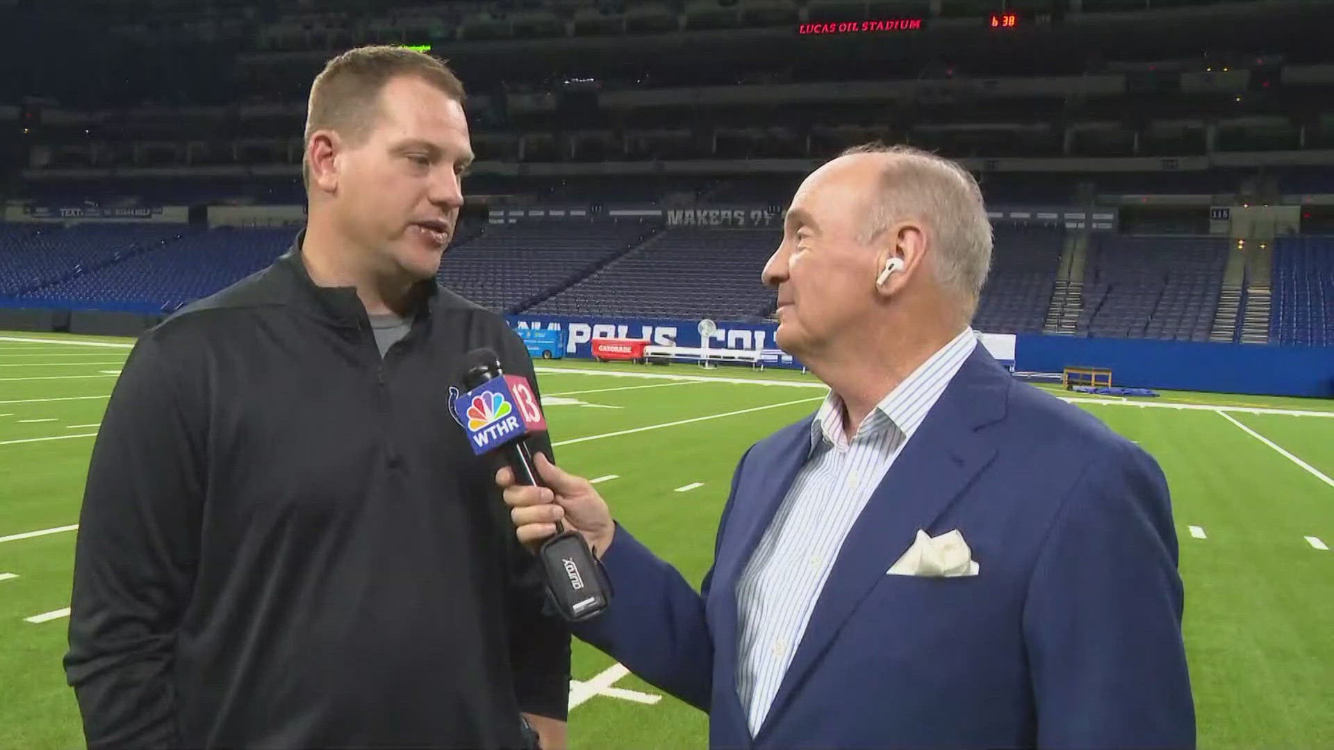 Lofton visited the brand new field inside Lucas Oil Stadium to catch up with the "voice of the Colts" about the new season.