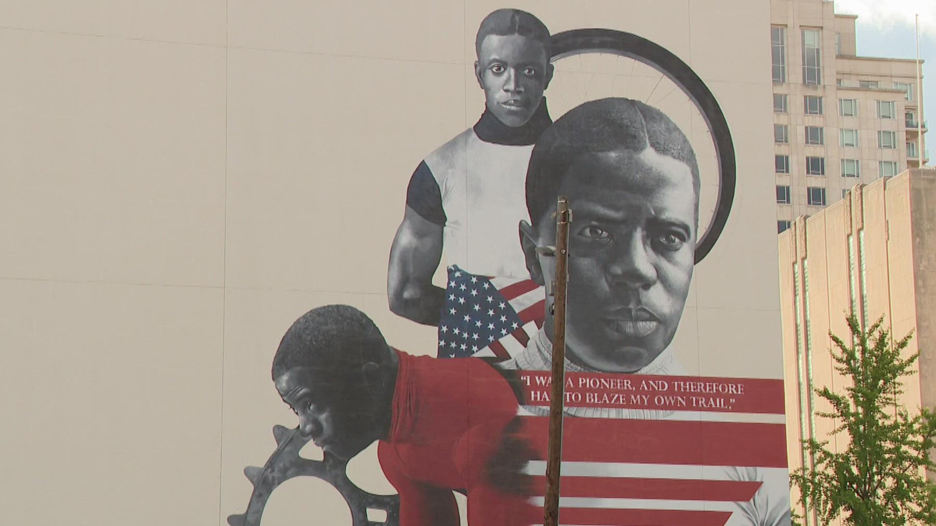 Marshall 'Major' Taylor mural completed on downtown building