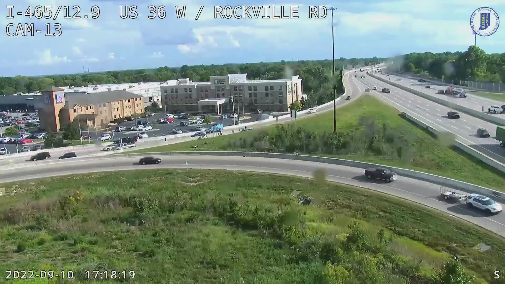 It happened Saturday afternoon on the Rockville Road ramp from northbound I-465.