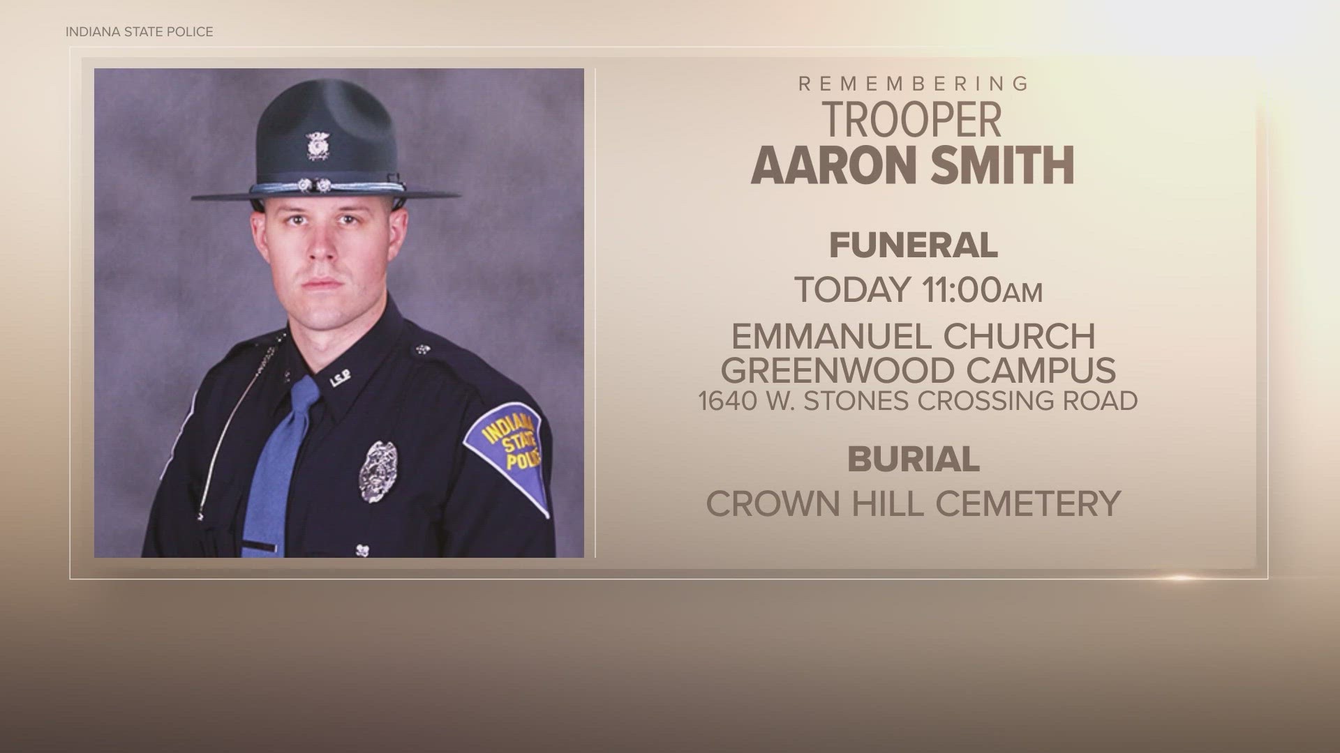 Funeral Service, Procession Route Friday For ISP Trooper Aaron Smith ...