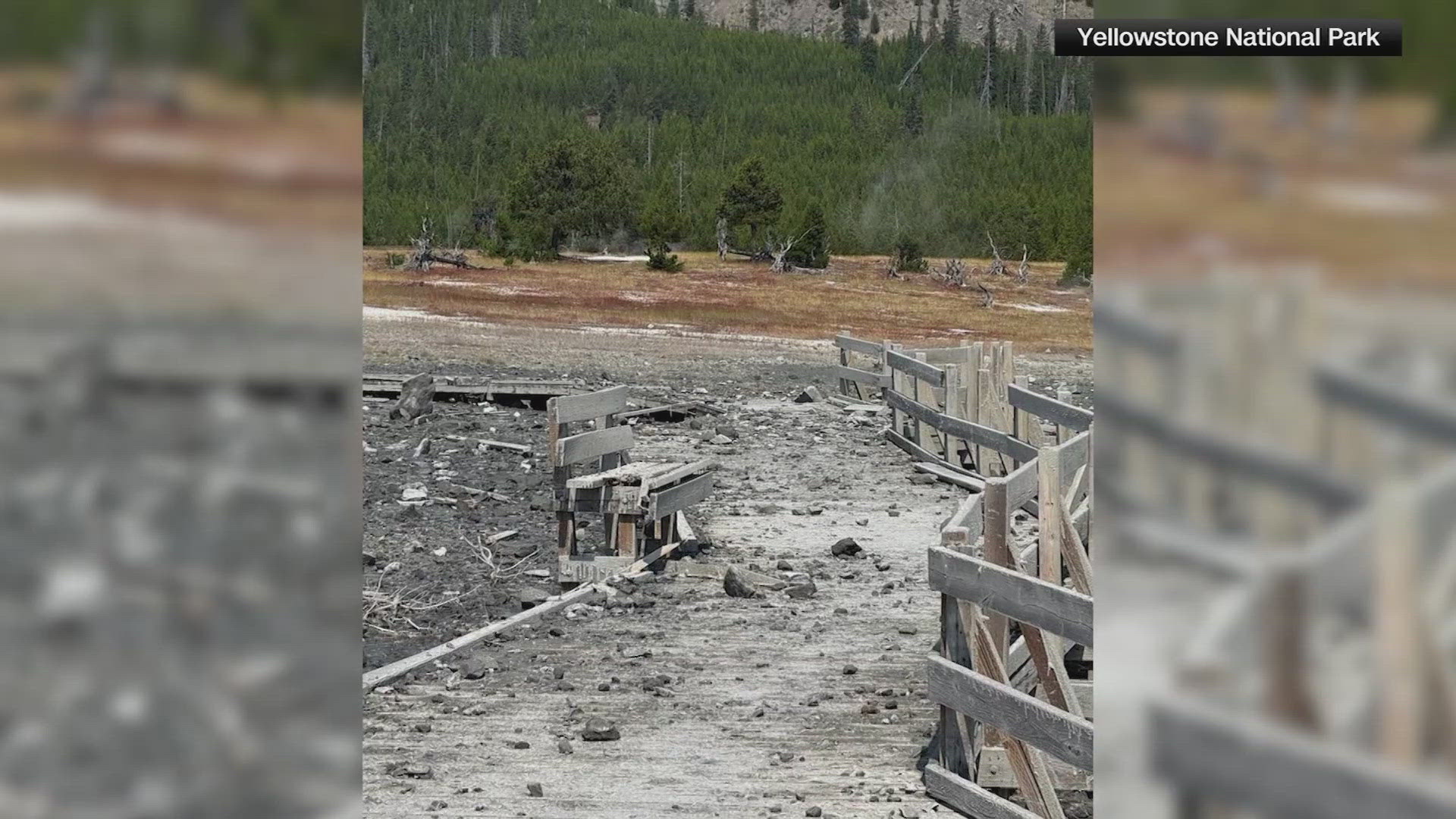 Park leaders say it happened in the "Biscuit Basin" area near "Old Faithful".