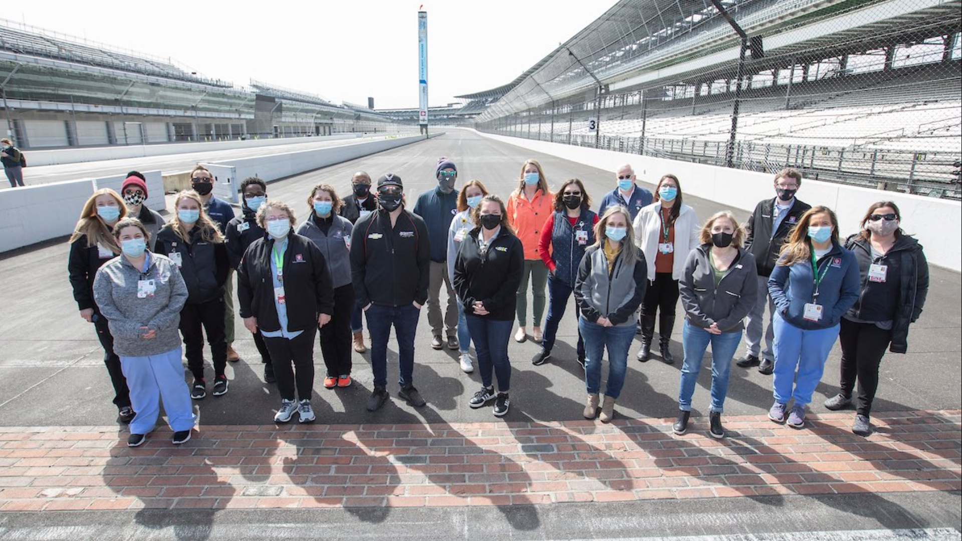 The health care heroes of the past year sped around the Indianapolis Motor Speedway before helping 100,000 Hoosiers get vaccinated against the coronavirus.