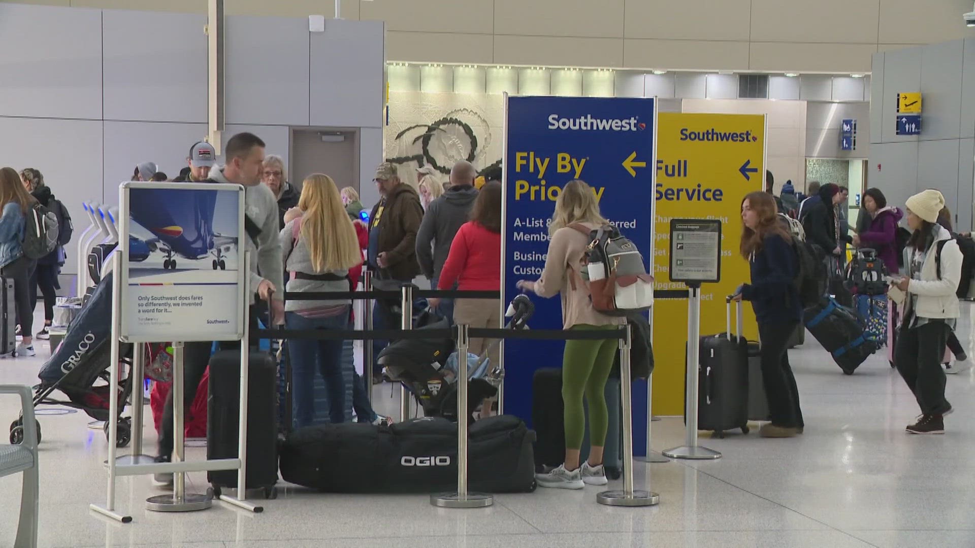 Indianapolis International is urging travelers to arrive at least 2 hours early. Especially for early morning and late afternoon flights.