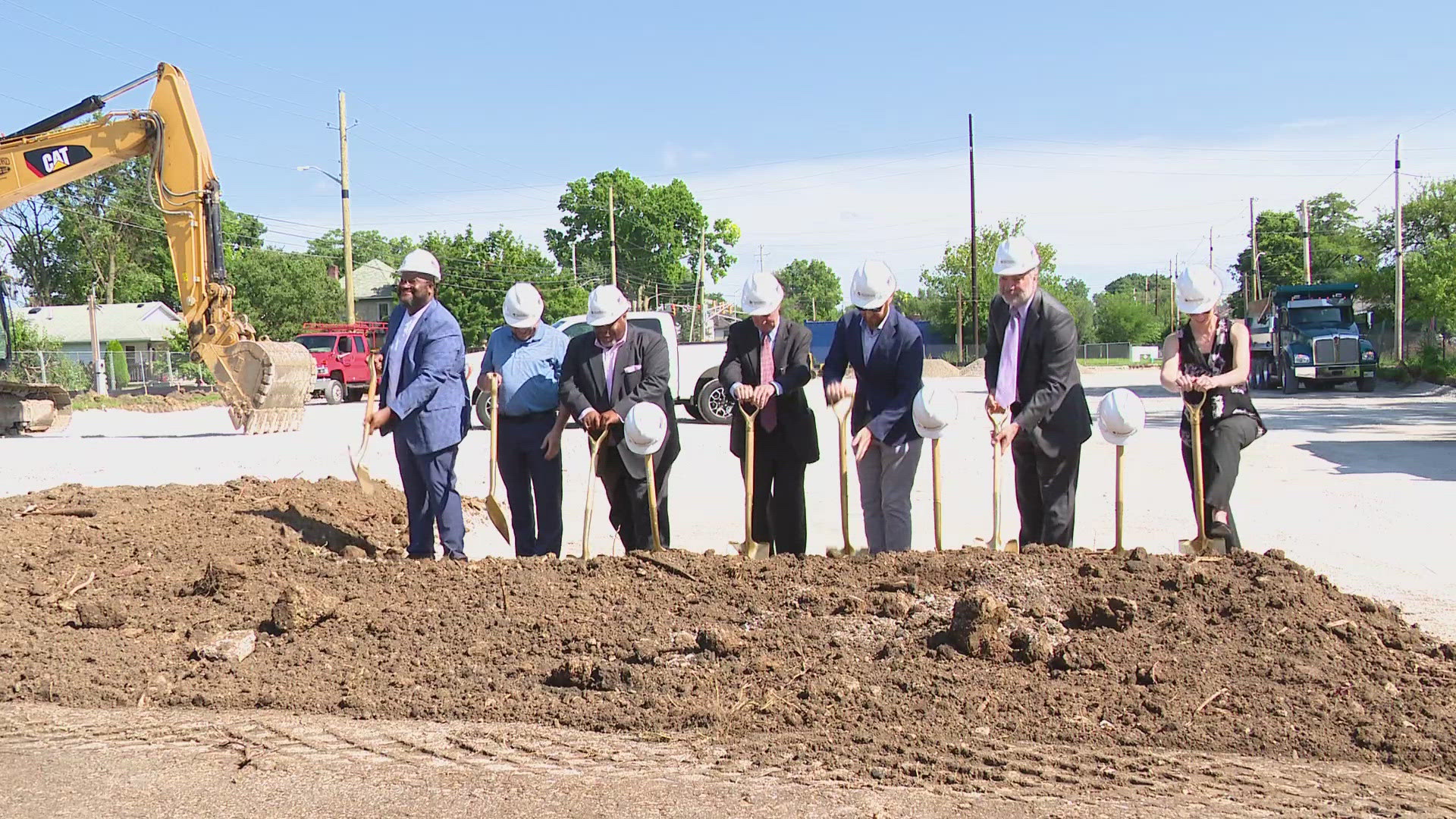 Mayor Joe Hogsett was at the groundbreaking for Central at 29, alongside the Department of Metropolitan Development.