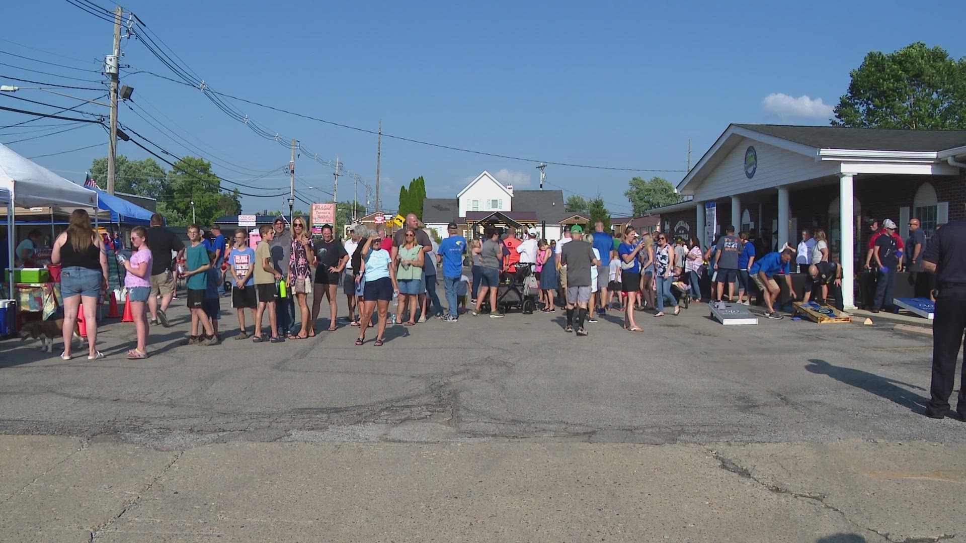 The Whiteland community held a night out Friday to continue their support of victims of the March tornadoes.