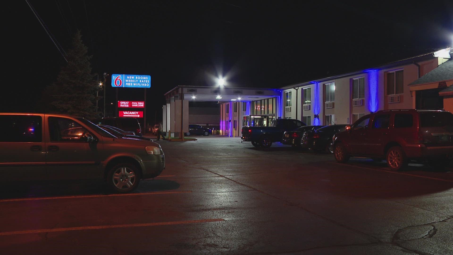 The person showed up at the Motel 6 Indianapolis located just north of the intersection of Shadeland Avenue and East 34th Street.