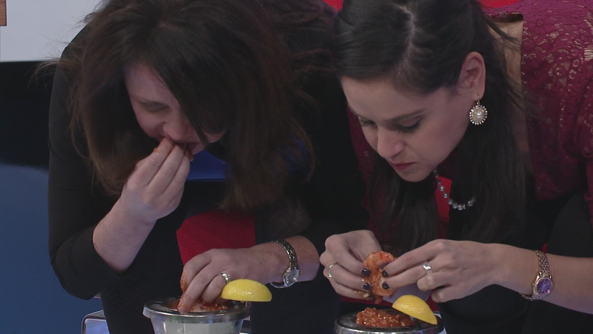 As we look back on Kelly Greene's 10-year career as a 13News meteorologist, we remember her "pastime" of eating shrimp.