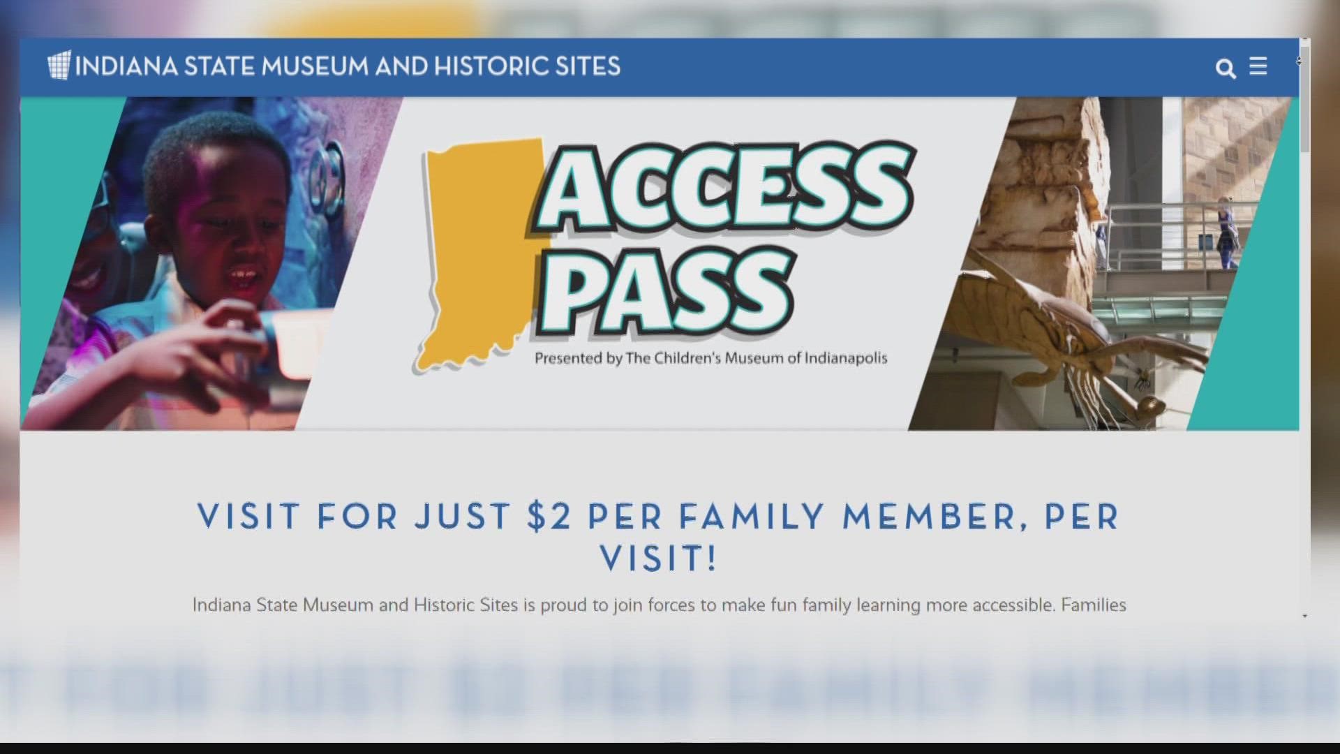 The Children's Museum offers a program, The Access Pass, where qualifying families can get admission for a reduced price.