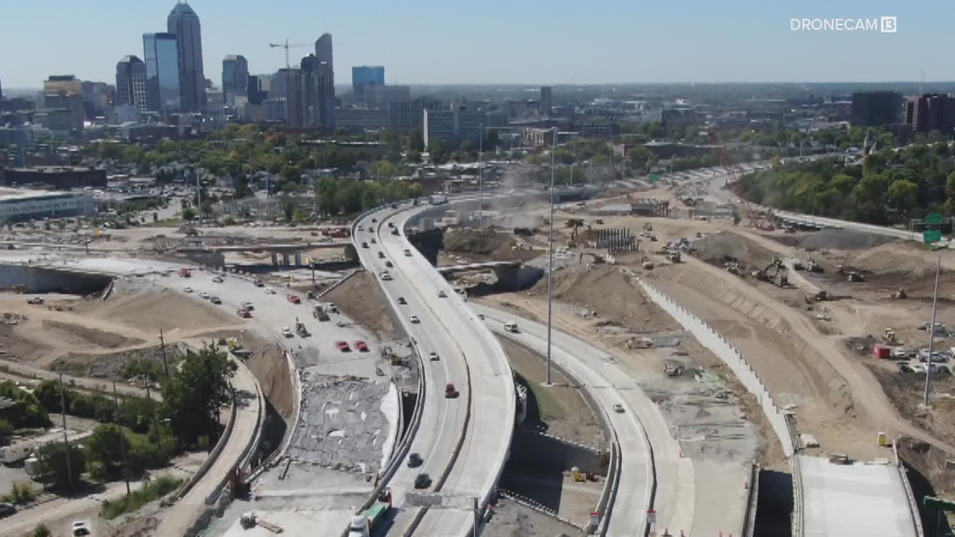 The next area to open up is I-65 northbound to Meridian and Pennsylvania. That's closed until later this month.