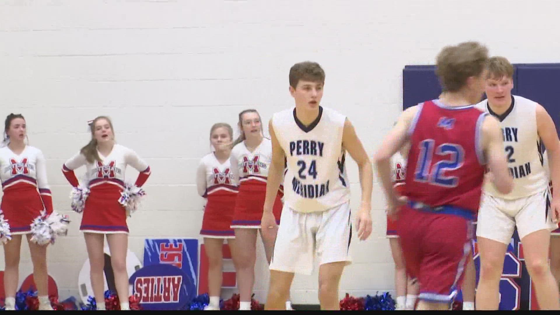 Perry Meridian pulled away in the second half Friday to beat Martinsville, 50-32 on Operation Basketball.