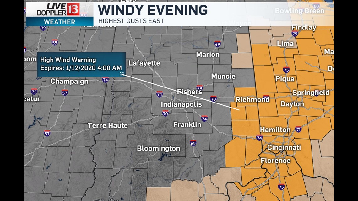 High Wind Warning Issued For Eastern Indiana