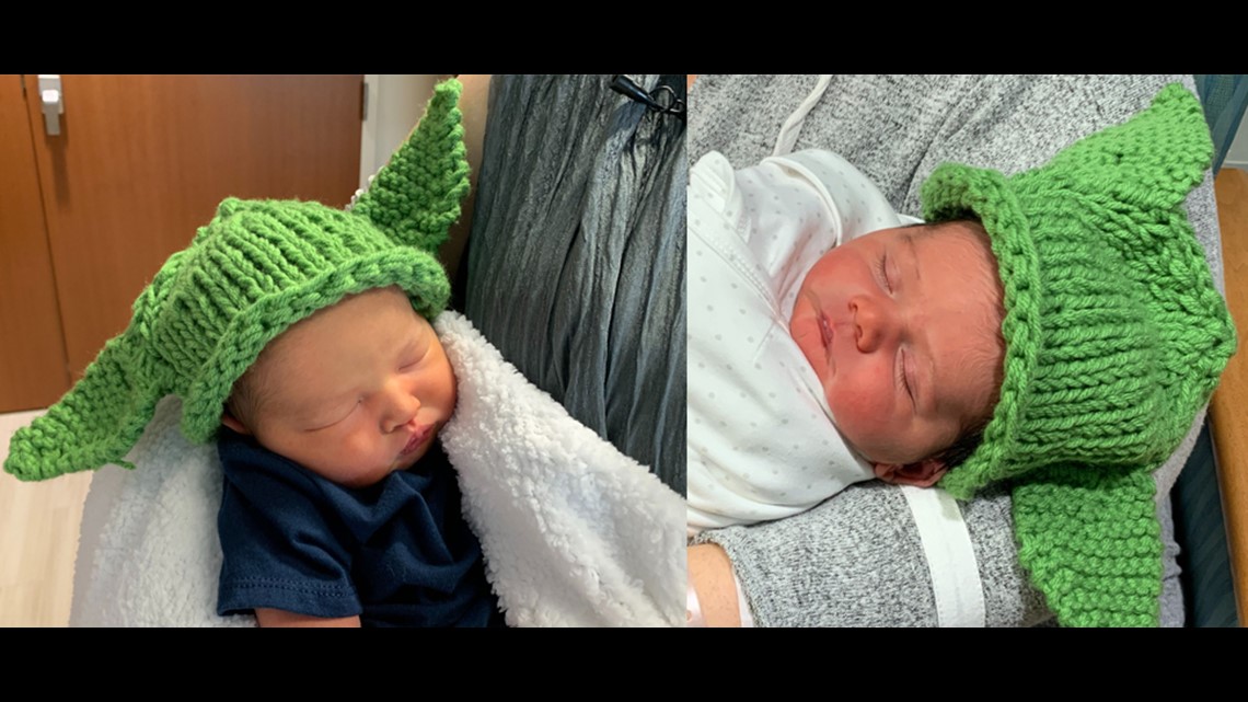 Newborns wear 'Baby Yoda' caps at Indianapolis hospital