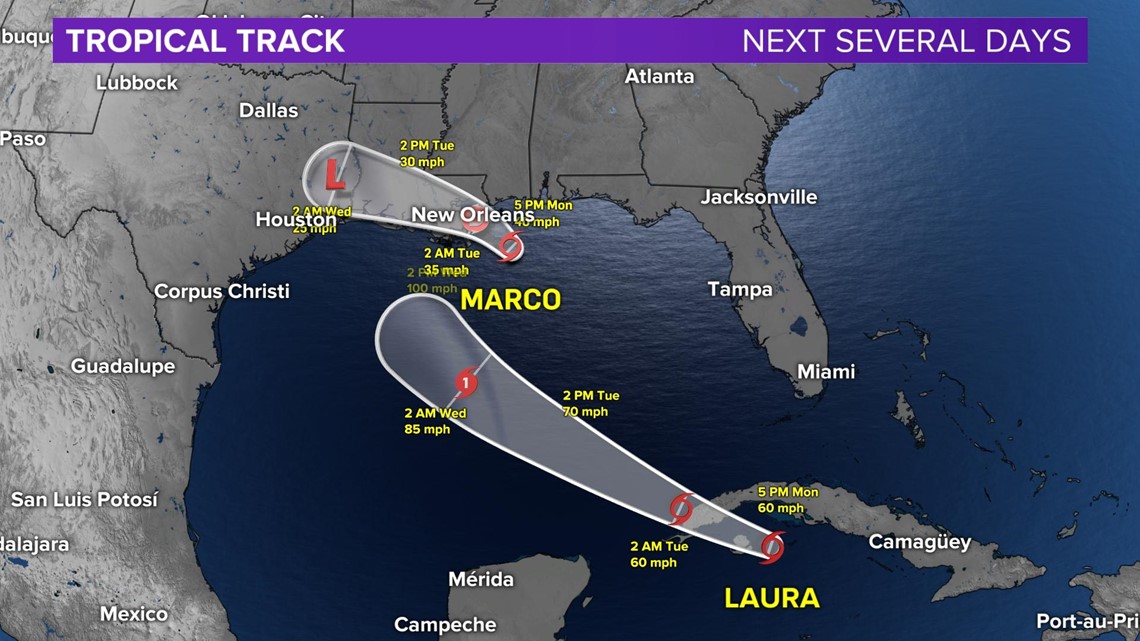 Live Doppler 13 Weather Blog: Two tropical storms bear down on the Gulf ...