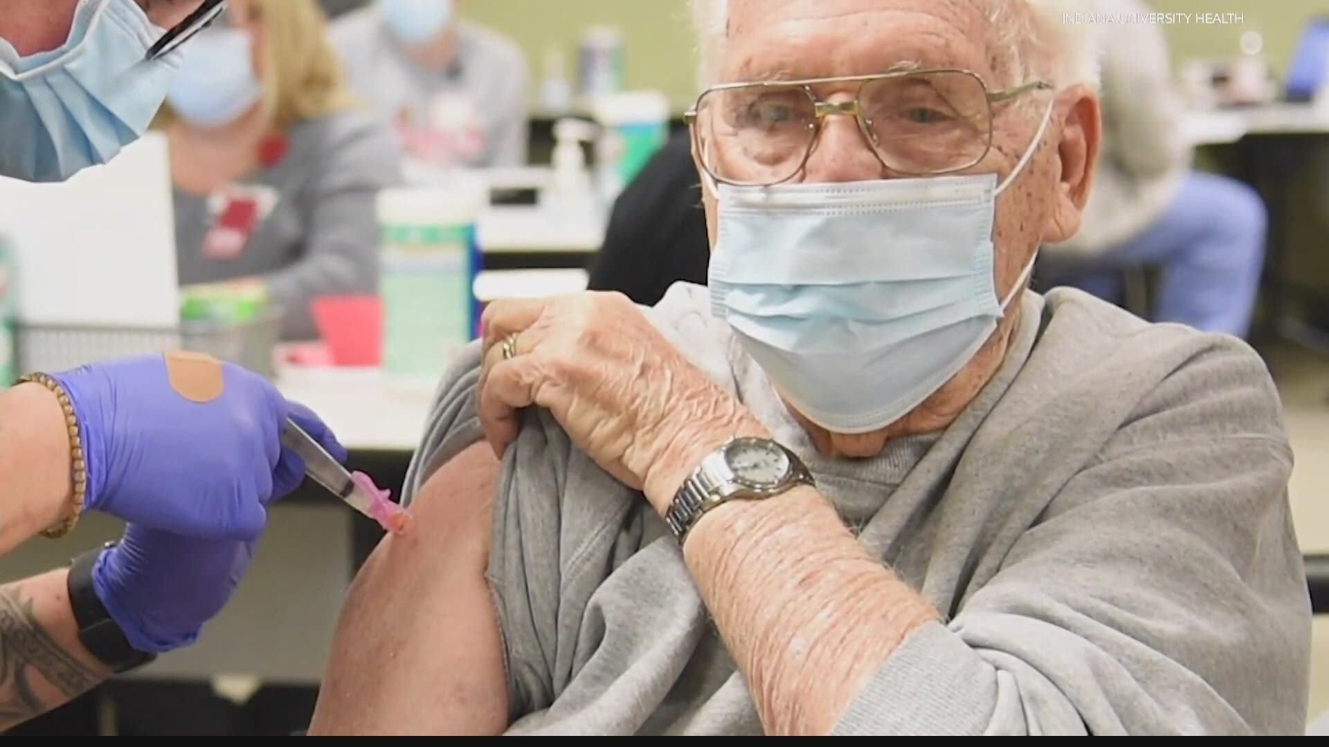Senior Hoosiers 80 and older began registering for vaccines Friday.