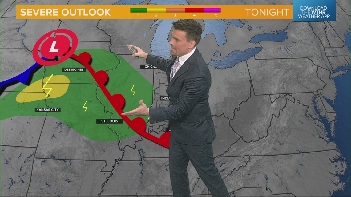 Severe storms to the west this evening will dump lots of rain tonight ...