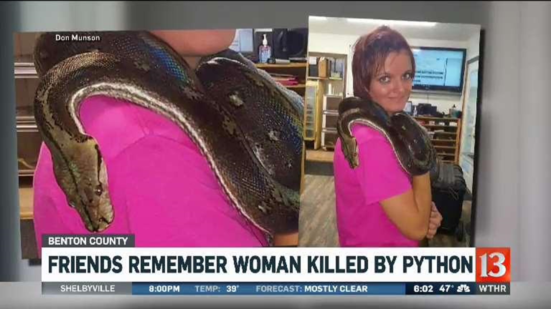 Woman killed by python