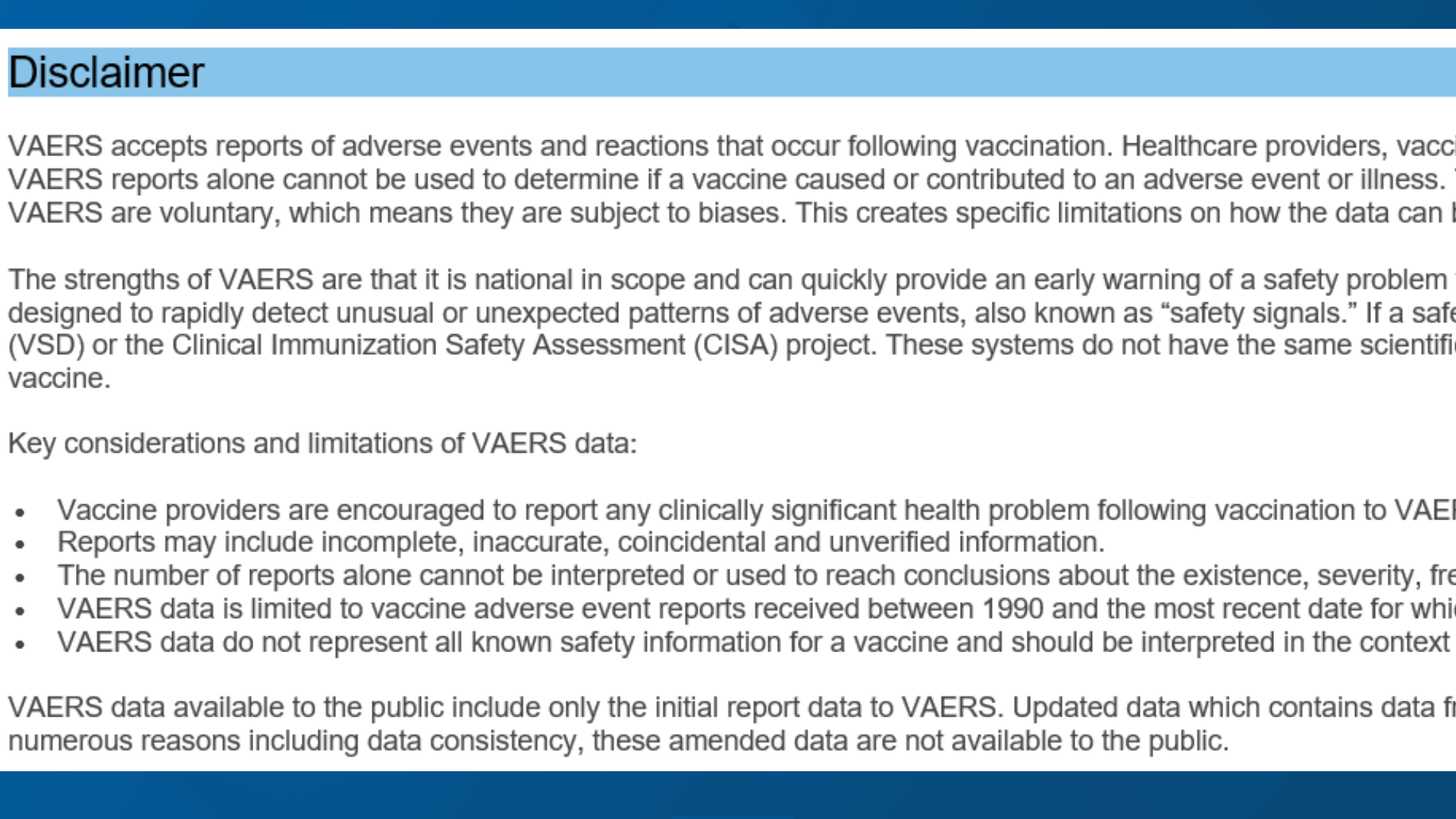 No, the CDC’s VAERS database does not show thousands of people have ...