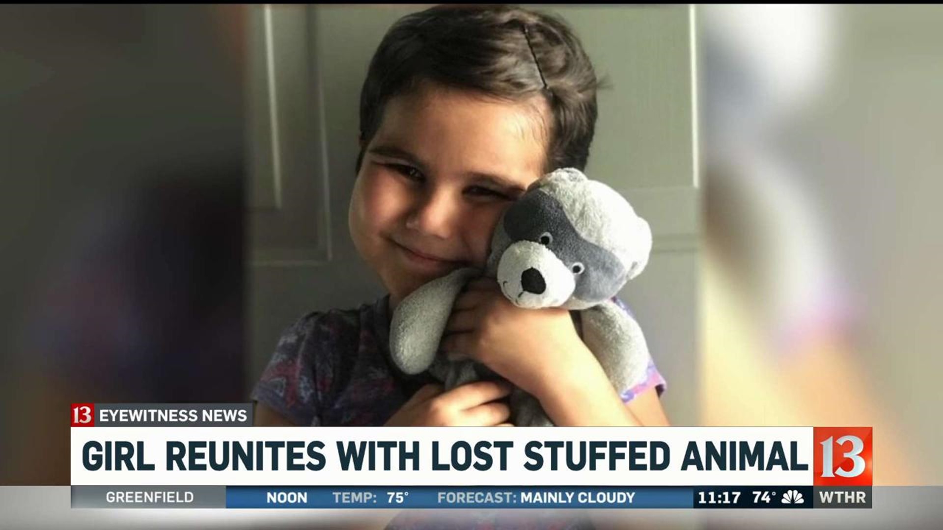 Girl Reunites with Lost Stuffed Animal