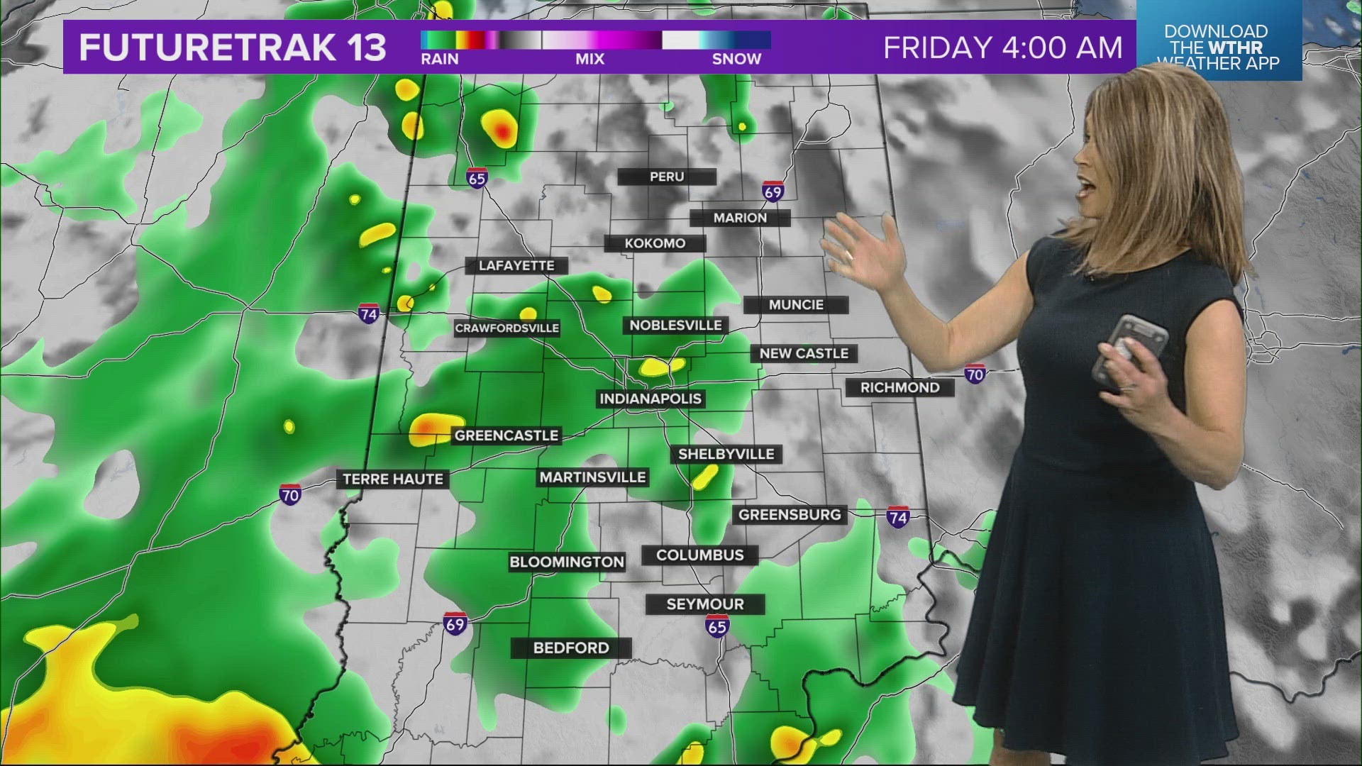 13News reporter Angela Buchman previews the weekend weather in central Indiana.