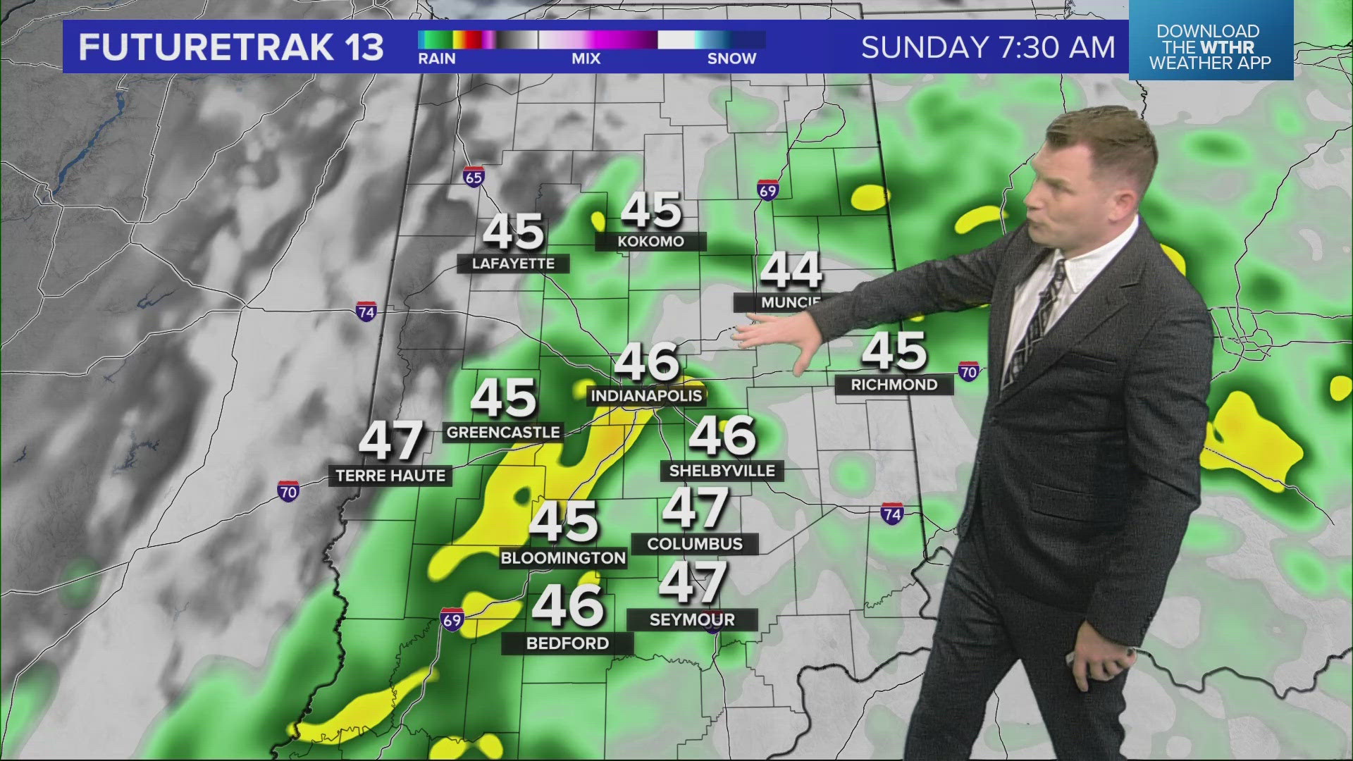 13News meteorologist Robb Ellis has the weather forecast for your Sunday in central Indiana.