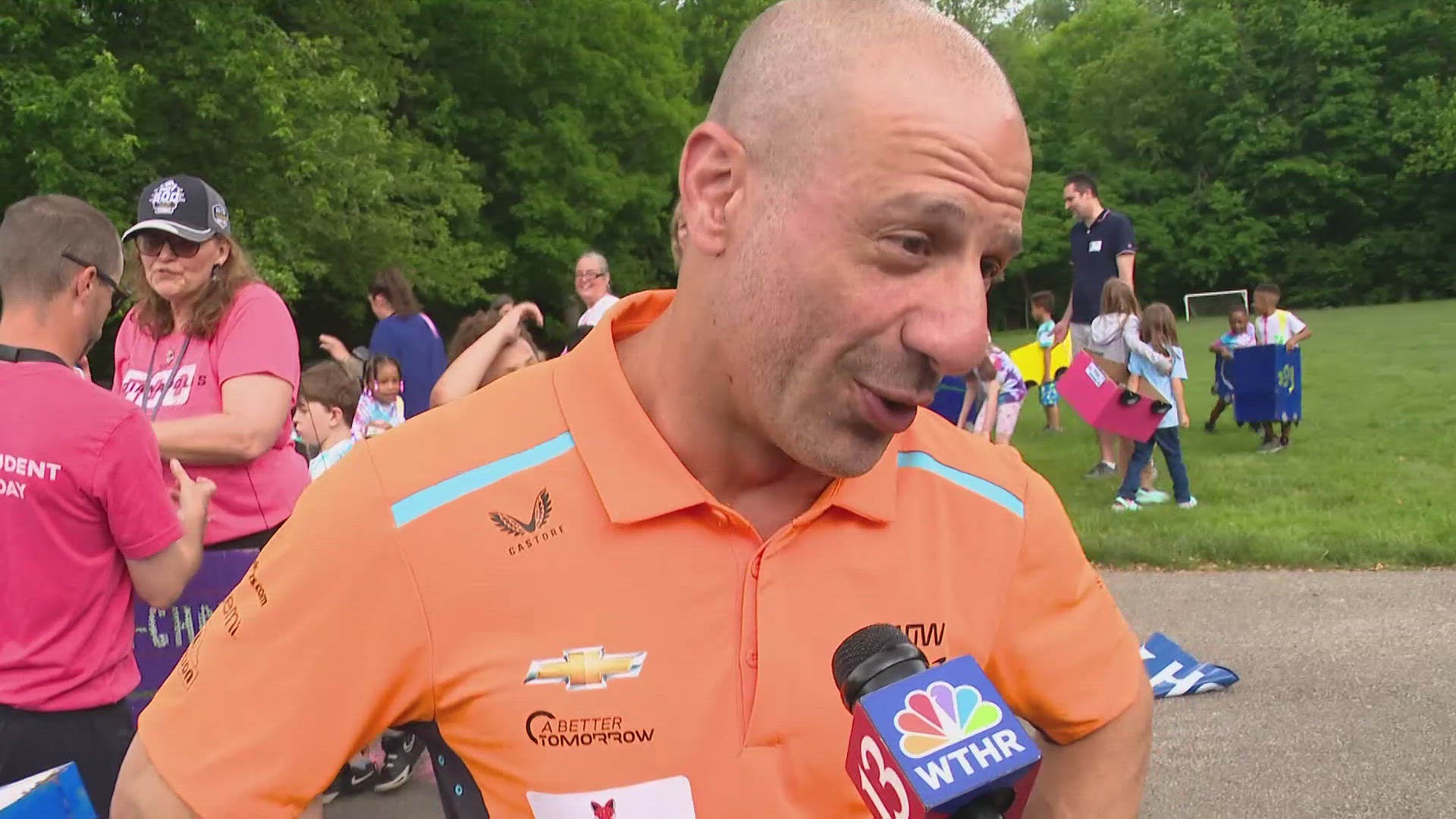Indy 500 winner Tony Kanaan helped make sure this lesson at Fox Hill Elementary stretched far past the finish line.