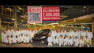 Honda marks 2 millionth Indiana-made vehicle at Greensburg plant | wthr.com