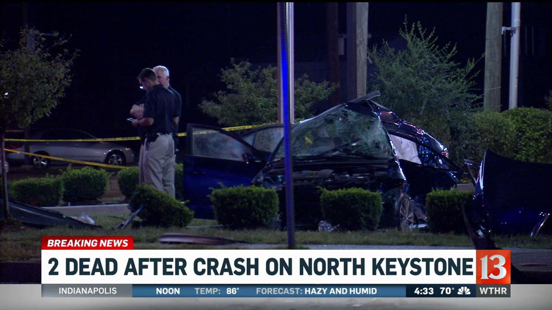 2 dead after crash on North Keystone