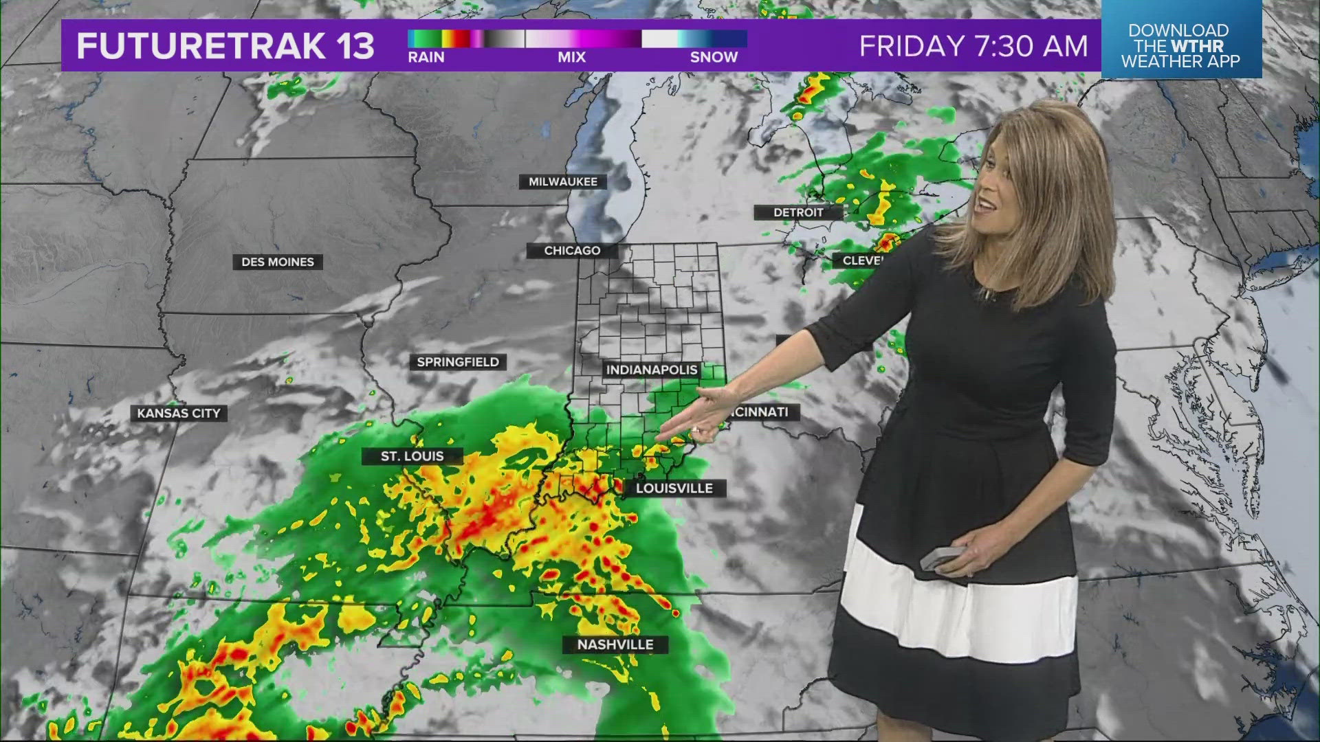 13News meteorologist Angela Buchman takes a look at how much rain is expected in central Indiana as the work week draws to a close.