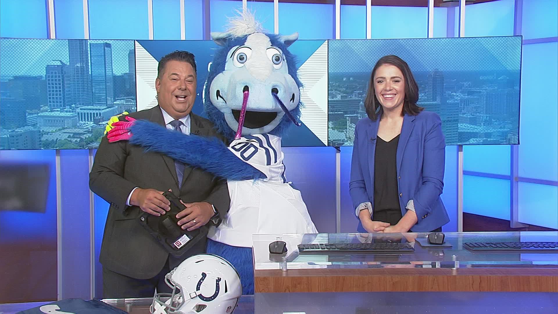 Blue Indianapolis Colts Mascot - Check this out! Leslie wore