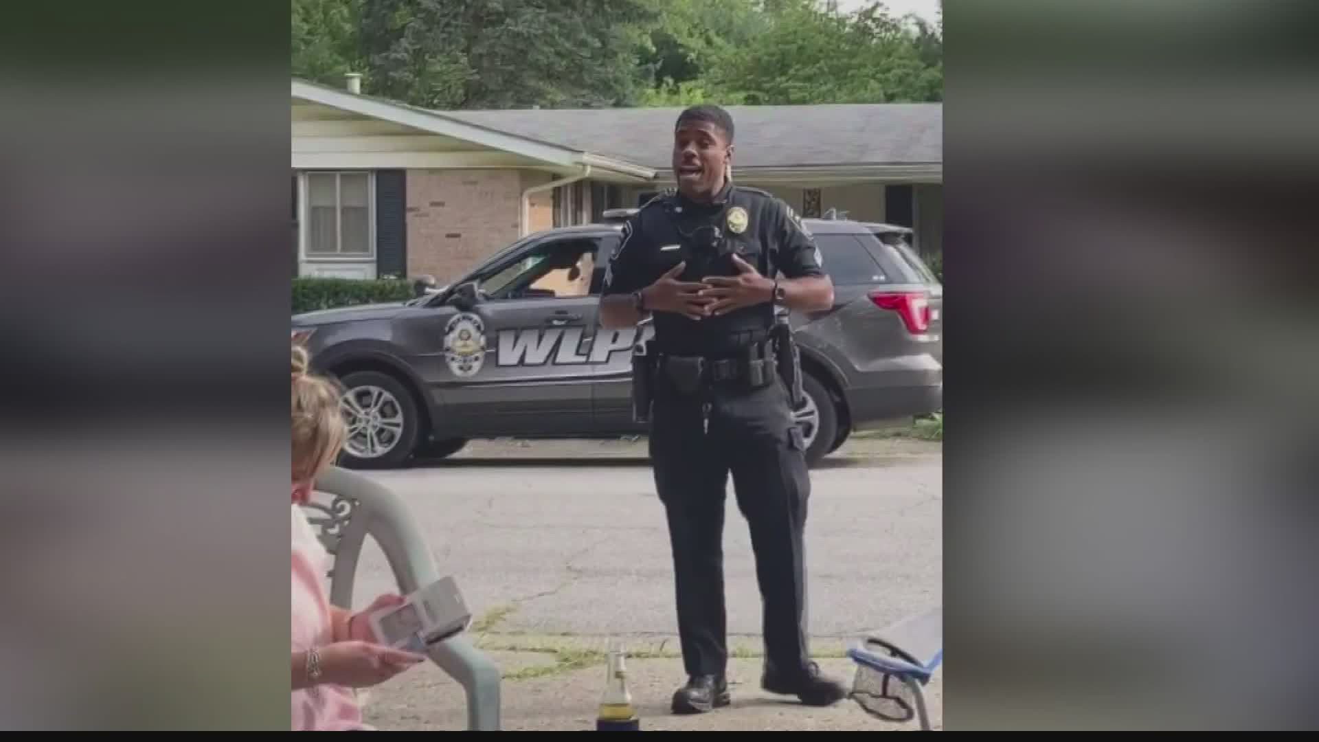 A family in West Lafayette didn't expect a police officer to join their birthday party and were shocked by his rendition of "Happy Birthday"!