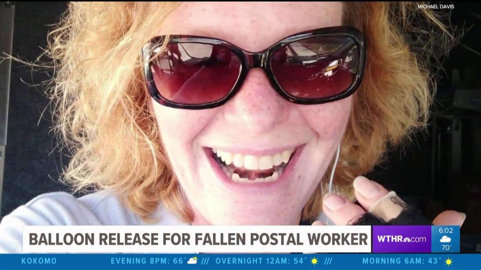 Balloon release for fallen postal worker